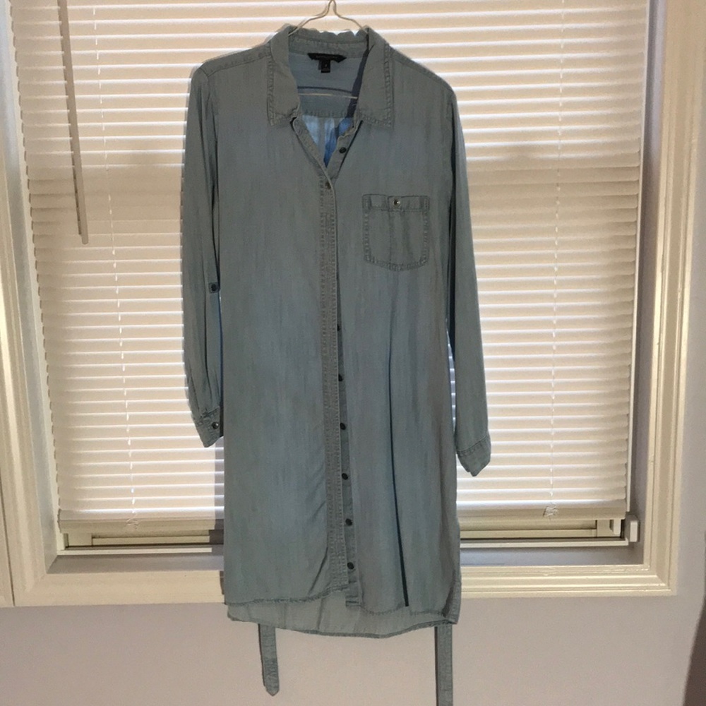 Jean button-up dress